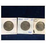 1983P 83D, 83S - USA Kennedy Nickel Half Dollars