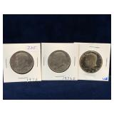 1973, 73D, 73S - USA Kennedy Nickel Half Dollars