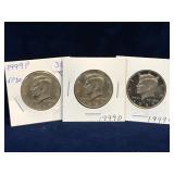 1999P 99D, 99S - USA Kennedy Nickel Half Dollars
