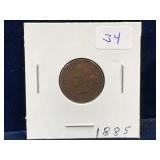1885 USA Indian Head Penny