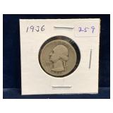 1936 - USA Washington Silver 25 Cent Piece