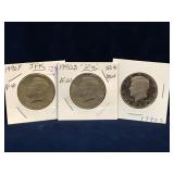 1990P 90D, 90S - USA Kennedy Nickel Half Dollars