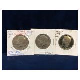 1976, 76D, 76S - USA Kennedy Nickel Half Dollars