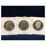 2016P, 16D, 16S - USA Kennedy Nickel Half Dollars
