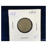 1911 USA Liberty Head Nickel