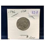 1936 USA Buffalo Nickel