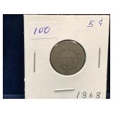 1868 USA Shield Nickel