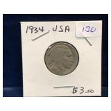 1934 USA Buffalo Nickel