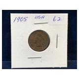 1905 USA Indian Head Penny