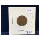 1875 USA Indian Head Penny