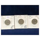 1940, 40 D, 40 S USA Jefferson Nickels