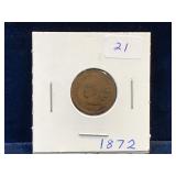 1872 USA Indian Head Penny