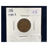 1886 USA Indian Head Penny
