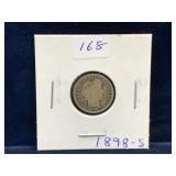1898 S - USA Barber Silver 10 Cent Piece
