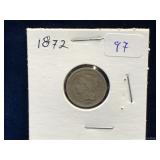 1872 USA Three-Cent Coin