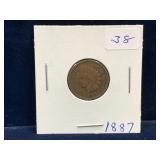 1887 USA Indian Head Penny