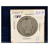 1910 - USA Barber Silver 50 Cent Piece