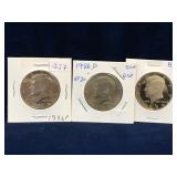 1986P 86D, 86S - USA Kennedy Nickel Half Dollars