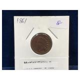 1861 USA Indian Head Penny