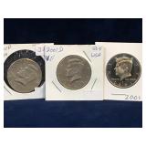 2001P 01D, 01S - USA Kennedy Nickel Half Dollars