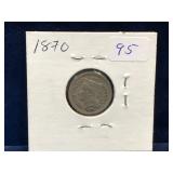 1870 USA Three-Cent Coin