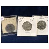 3  1987 D & 90 D - USA Washington Quarters