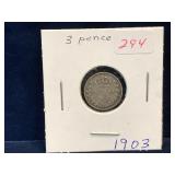 1903 UK Silver 3 Pence