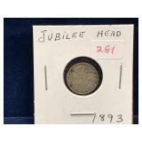 1893 UK Silver 3 Pence