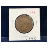 1848 - UK Half Penny