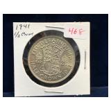 1941 UK Silver Half Crown