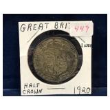 1920 UK Silver Half Crown