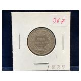 1839 UK Silver Shilling