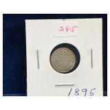 1895 UK Silver 3 Pence