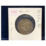 1876 UK Silver Shilling