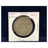 1924 UK Silver Half Crown
