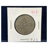 1925 UK Silver 1 Florin