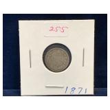 1871 UK Silver 3 Pence