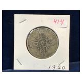 1920 UK Silver 1 Florin