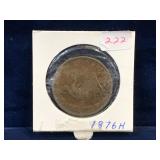 1876 H -  UK Penny