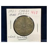 1923 UK Silver 1 Florin