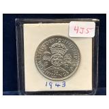 1943 UK Silver Two Shillings