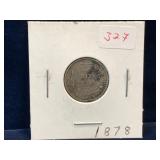 1878 UK Silver Six Pence