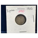 1900 UK Silver 3 Pence