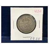 1938 UK Silver Two Shillings