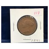 1841 - UK Half Penny