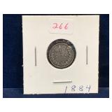 1884 UK Silver 3 Pence