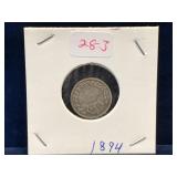 1894 UK Silver 3 Pence