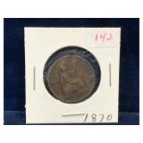 1870 - UK Half Penny