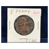 1730 - UK Half Penny