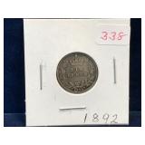 1892 UK Silver Six Pence